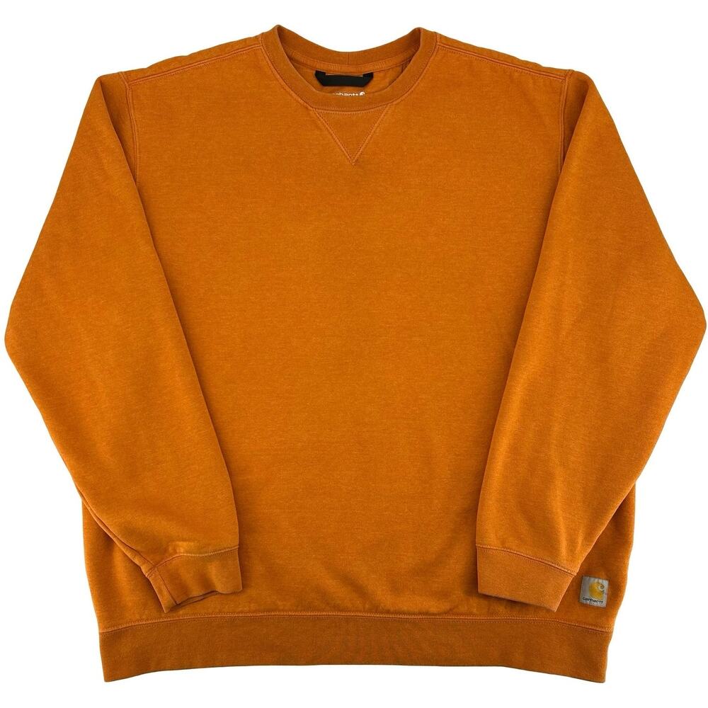 Mens Marmalade Heather Orange Carhartt Loose Fit Midweight Crewneck 2XL K124-Q66